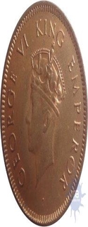 Bronze Quarter Anna Coin of King George VI of Bombay Mint of 1940.