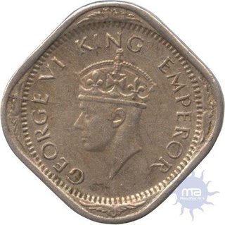 Cupro Nickel Half Anna Mule Issue Coin King George VI of Bombay Mint of 1946.