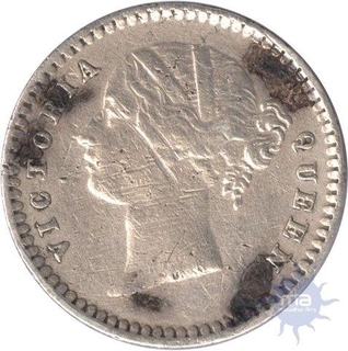 Silver Two Annas  Coin of Victoria Queen of  Calcutta Mint  of 1841.