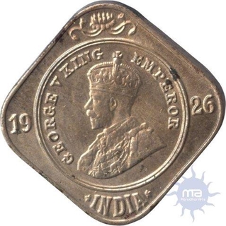 Cupro Nickel  Two  Annas Coin of  King Geoge V of  Bombay Mint of 1926.