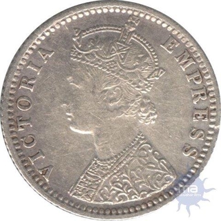 Silver Quarter Rupee Coin of Victoria Empress  of  Bombay Mint of 1898.