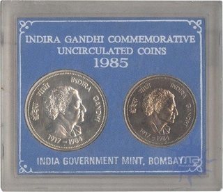 UNC Set of indira Gandhi of 1985.