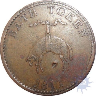 Copper Bath Token of 1811.