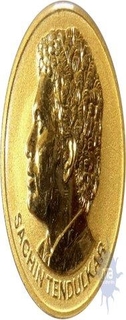 Gold Medallion of Sachin Tendulkar issued by Perth Mint of Australia.