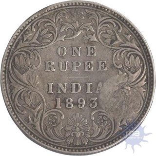 Silver One Rupee Counter Marked Coin of Victoria Queen of British India.