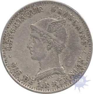 Rare Silver Coin of French Colony Reunion of 1896