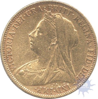 Gold  Sovereign of Victoria Empress of United Kingdom of 1797.