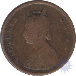 Error  Half Anna Coin of Victoria Queen of 1862