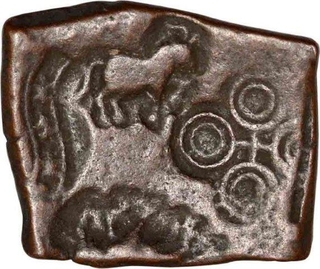 Copper Unit of Punch Marked Coin of Eran Vidisha Region.