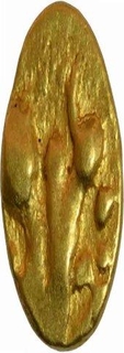 Unattributed Gold Fanam of Eastern Ganga Dynasty of Orissa.