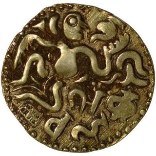 Gold Kahavanu of Chola Empire of Rara Raja I. 