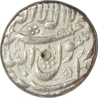 Silver Rupee of Shahjahan of Surat mint.