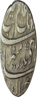 Silver Rupee of Aurangzeb Alamgir of Ahmadnagar mint.