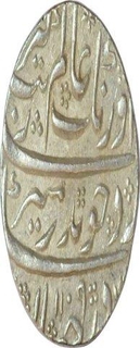 Silver Rupee of Aurangzeb Alamgir of Khanbayat mint.