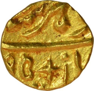 Gold half Fanam of Muhammad Shah.