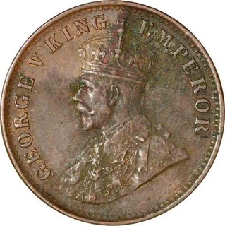 Copper Quarter Anna of Jaswant Singh of Sailana In the Name of George V. 