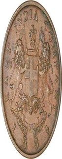 Copper Half Anna of Bombay Presidency.