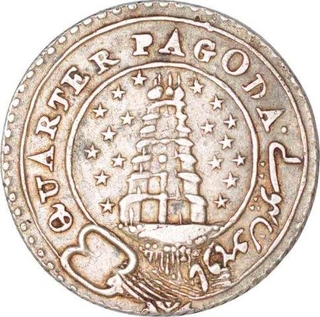 Silver quarter pagoda of Madras Presidency. 