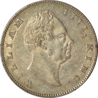 Silver One Rupee of King William IIII of Calcutta Mint of 1835.