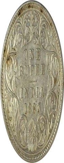 Silver Rupee of Victoria Empress of  Bombay Mint of 1883.