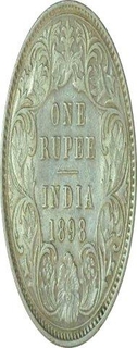 Silver Rupee of Victoria Empress of Calcutta Mint of 1898.