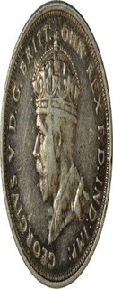 Silver one florin of Australia of King George V of the year 1927.