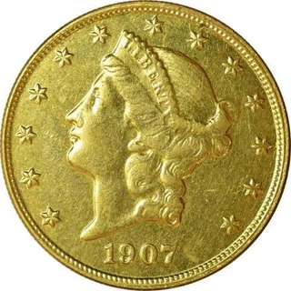 Gold Twenty Dollars of United States of America. 