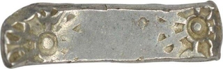 Silver Bent Bar of Punch Marked coin of Gandhara janapada.