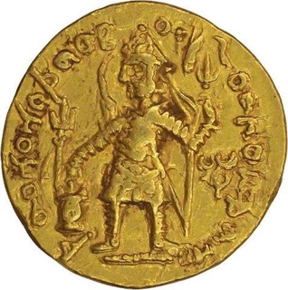 Gold Dinar of Kushan Dynasty of Vasudeva I.