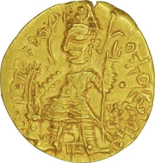 Gold Dinar of Vasudeva I of Kushan Dynasty