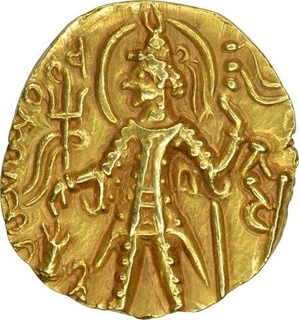 God Dinar of Kushan Dynasty of Vashishka.