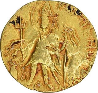 God Dinar of Kushan Dynasty of Vashishka