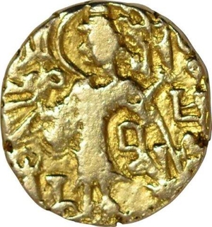 Debased Gold Dinar of Kipanada of Kushan Dynasty. 