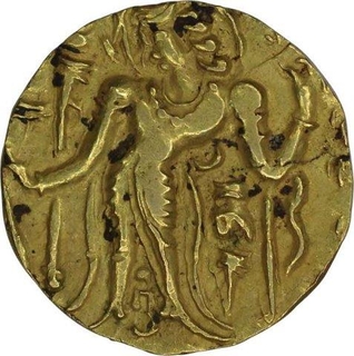 Gold Dinar of Gupta Dynasty of Chandra Gupta II.