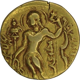 Gold Dinar of Gupta Dynasty of Chandragupta II.