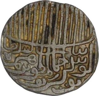 Silver Tanka of Jaunpur Sultanate of Shams-ud-din Ibrahim Shah.