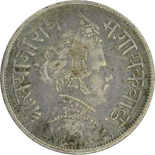 Silver 4 Anna of Baroda of Sayaji Rao III of Baroda Mint.