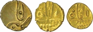 Lot of Three Gold Fanams of  Cochin  of Viraraya.