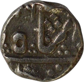 Silver Quarter Rupee of Indore in the name of Shah Alam II. 