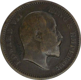 Copper one quarter anna of Sailana state of Jaswant singh with the name of King Edward VII.