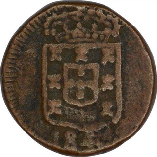 Copper Ten Reis of India Portuguese of Goa.