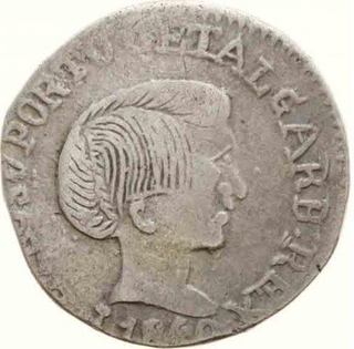 Silver Rupia of India Portuguese of Goa of Pedro V.