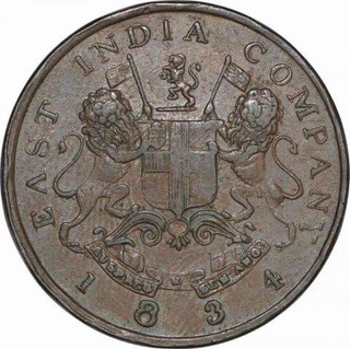 Copper Half Anna of Bombay Presidency.