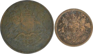 Copper Quarter Anna & One Twelvth Anna of Bombay Presidency.