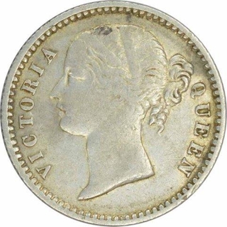 Silver Quarter Rupee of Victoria Queen of 1840.