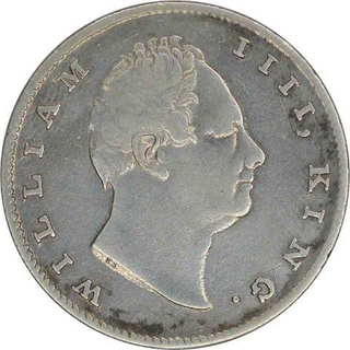 Silver Rupee of King William IIII of Calcutta Mint of 1835.