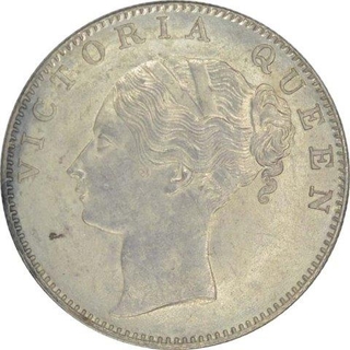 Silver Rupee of Victoria Queen of Calcutta Mint of 1840.