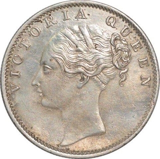 Silver Rupee of Victoria Empress of Bombay Mint of 1840.