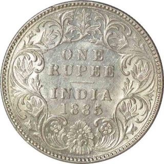 Silver Rupee of Victoria Empress of Bombay Mint of 1885.