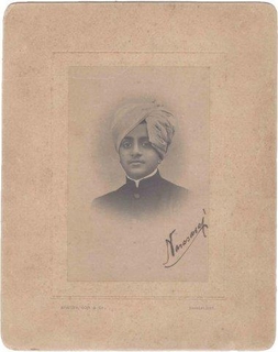 Autograph of Narasaraja Wodeyar on Photograph.